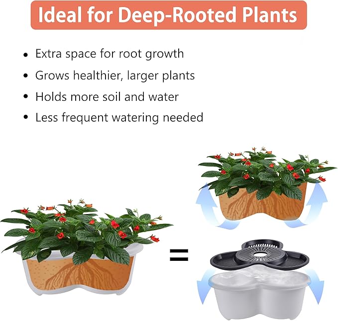 VECELO 7 Tier Vertical Garden Planter, Self Watering Stackable Planters - Image 6