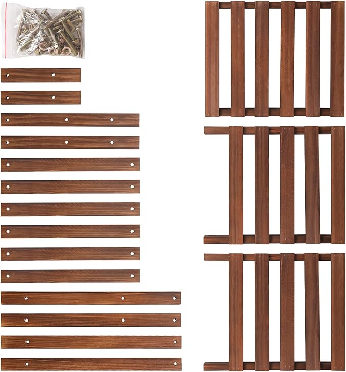 3 Tiers Plant Stand Indoor, Wood Plant Stands - Image 7