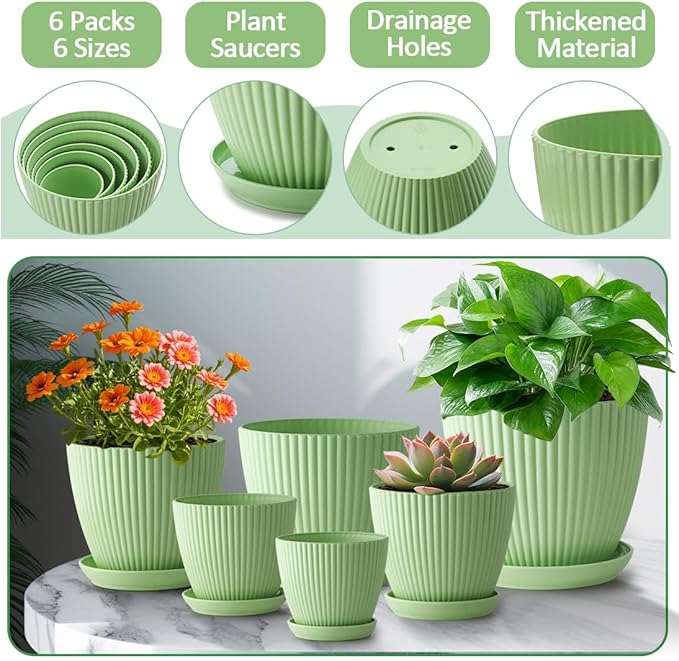7.5/6.5/5.5/4.9/4.2/3.5 Inch Plant Pots - Image 6