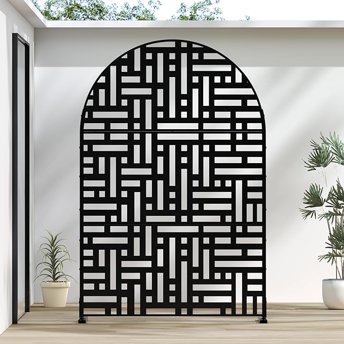 Casaphoria 72" H x 47" W Arched Metal Privacy Screen by Casaphoria