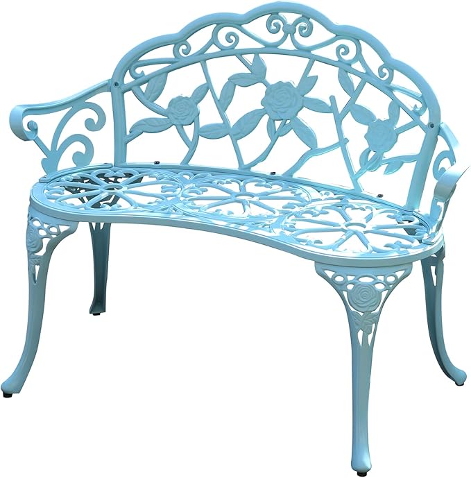 KAILI Garden Bench, Metal Aluminum Rose, Suitable by KAILI