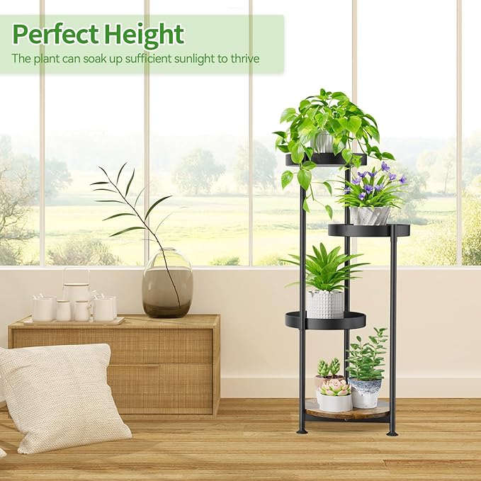 Plant Stand Indoor Outdoor Clearance, 4 Tier Metal Tall Flower Shelf Holder - Image 6