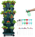 GameXcel Vertical Planter, 6 Tier Stackable Strawberry Planter by GameXcel