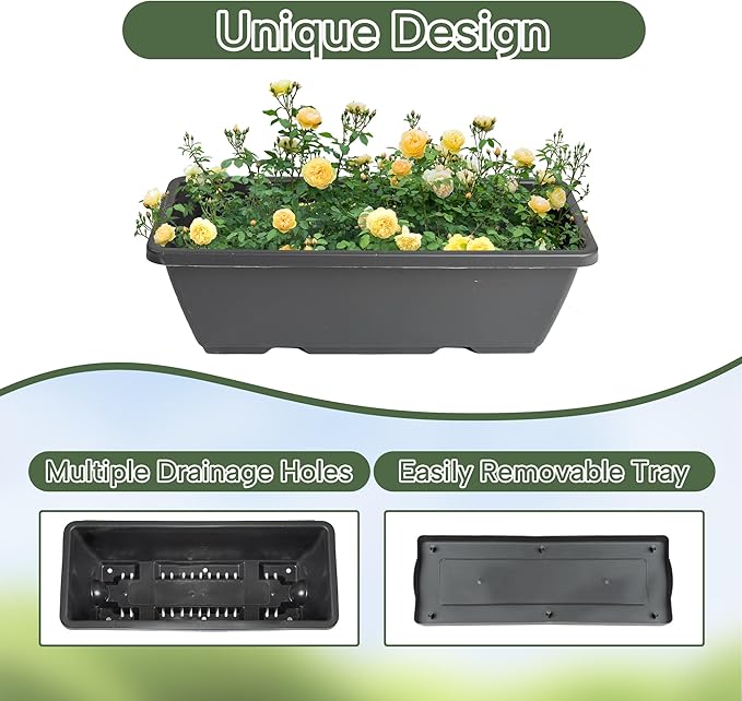 GENMOUS 4 Tier Raised Garden Bed Tall 45'' Vertical Elevated Garden Planter - Image 5