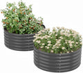 2-Pack 4x1.5ft Galvanized Raised Garden Bed, Outdoor Planter Bed, Metal Planter by Besebay