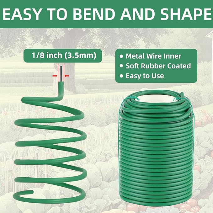 Garden Wire, 66FT Soft Plants Ties, 3.5mm Flexible Garden Ties - Image 2
