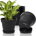 T4U 7.5 Inch Plant Pots 6 Pcs, Flower Pots by T4U