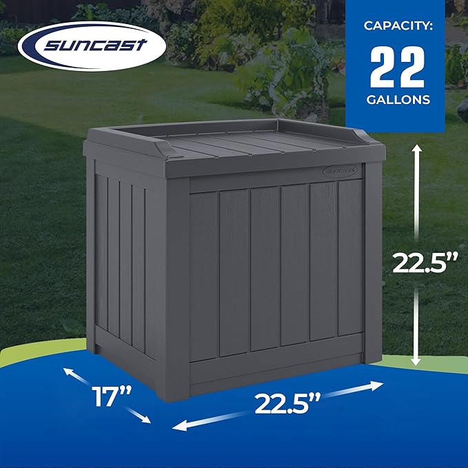 Suncast Small Deck Box Storage w/ Bench Seat - Image 3