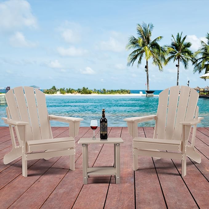 Adirondack Outdoor Side Table, 2-Tier Sturdy Patio End Table Weather Resistant - Image 7