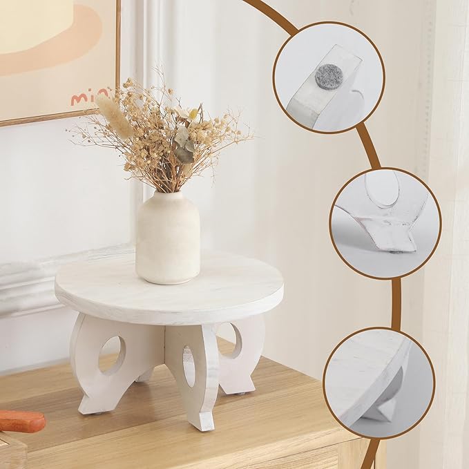 Small Plant Stand Kitchen Display Stand 10 inch Plant Holder Plant Stool Round - Image 6