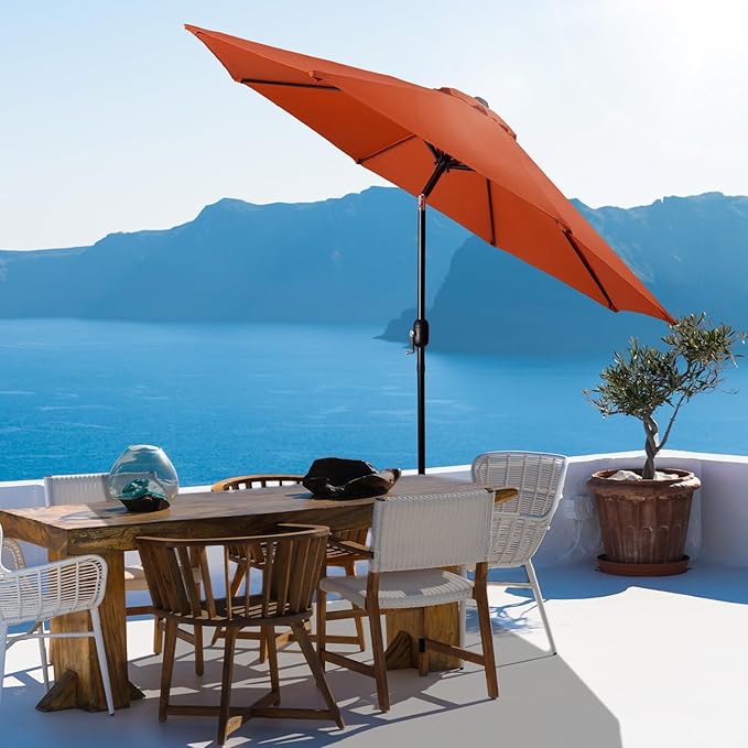 Backyard Expressions 9 ft. Patio Umbrella, Market Table Umbrella w/Tilt and - Image 7