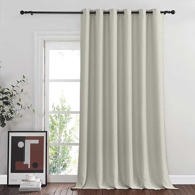 NICETOWN Sliding Door Curtain 108 inches Long, Grommet Privacy Room Darkening by NICETOWN