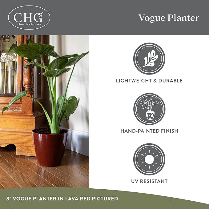 Classic Home and Garden Premiere Collection Planter, Vogue 8" - Image 4