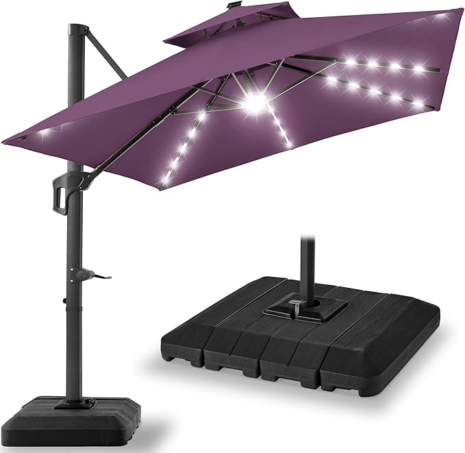 Best Choice Products 10x10ft Cantilever Patio Umbrella w/Base Included by BestChoiceProducts