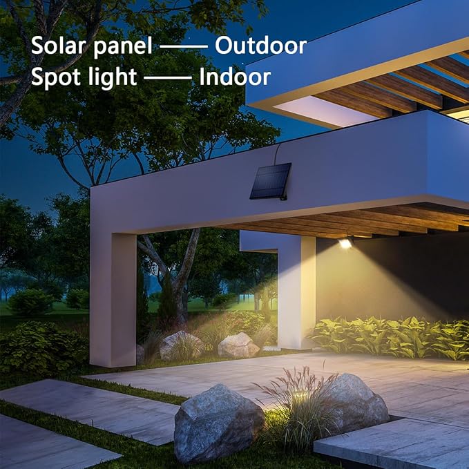 Solar Lights Outdoor Dusk to Dawn 4400mAh Solar Flood Lights Waterproof LED - Image 6