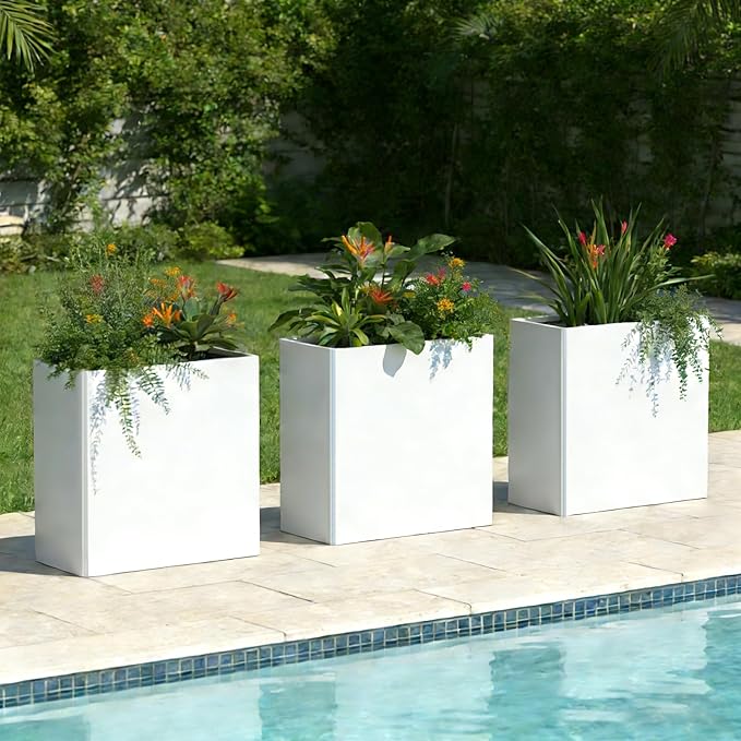 Tall Planters -24X12X24 inch Galvanized Steel Planter Box - Image 7