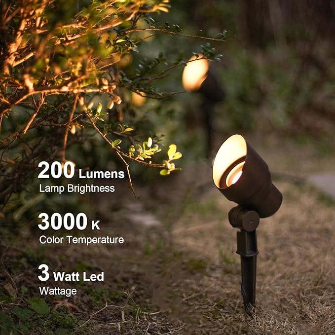 GOODSMANN Low Voltage Landscape Flood Light 3W LED 200 Lumen Outdoor Spotlight - Image 2