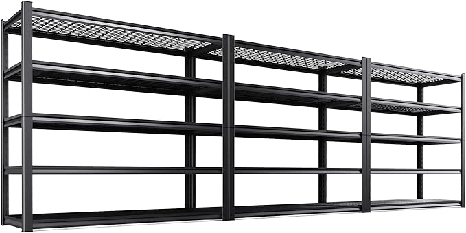 Set of 3 Garage Shelving-3500 lbs 5 Tier Storage Shelves, Adjustable Heavy Duty by Unknown