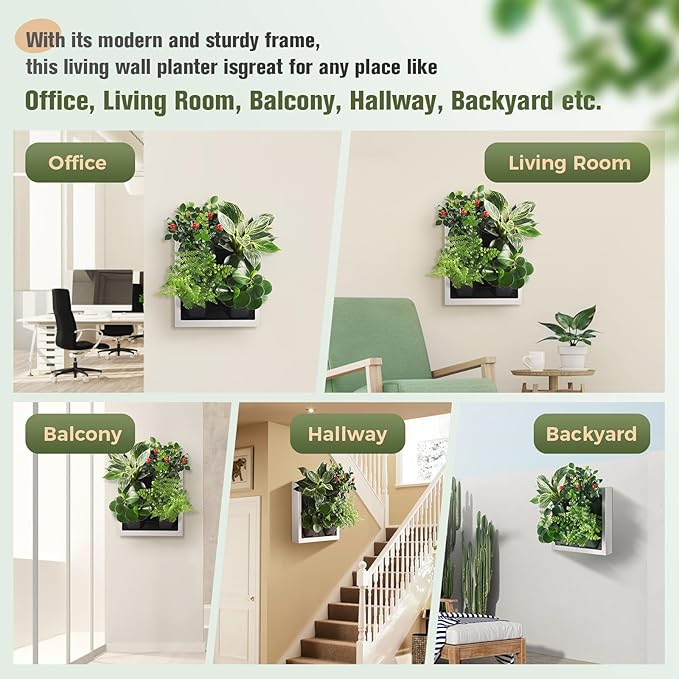 Wall-Mounted Vertical Garden Planter – Ready-to-Use Indoor Wall Planter - Image 4