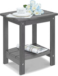 Y&M Outdoor Side Table, HIPS Adirondack Small Double Layer Table, Waterproof by YM