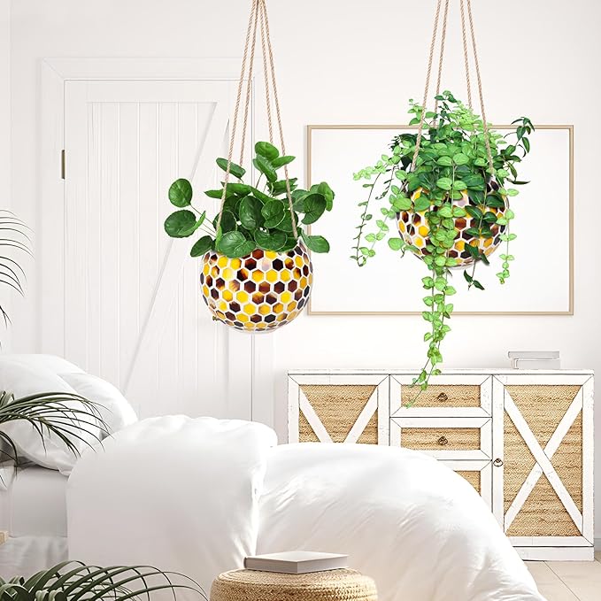 Hanging Planter Mosaic Garden Pot Small Flower Pot - Image 7