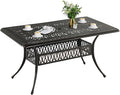 DWVO Cast Aluminum Outdoor Dining Table, Patio Dining Table by DWVO