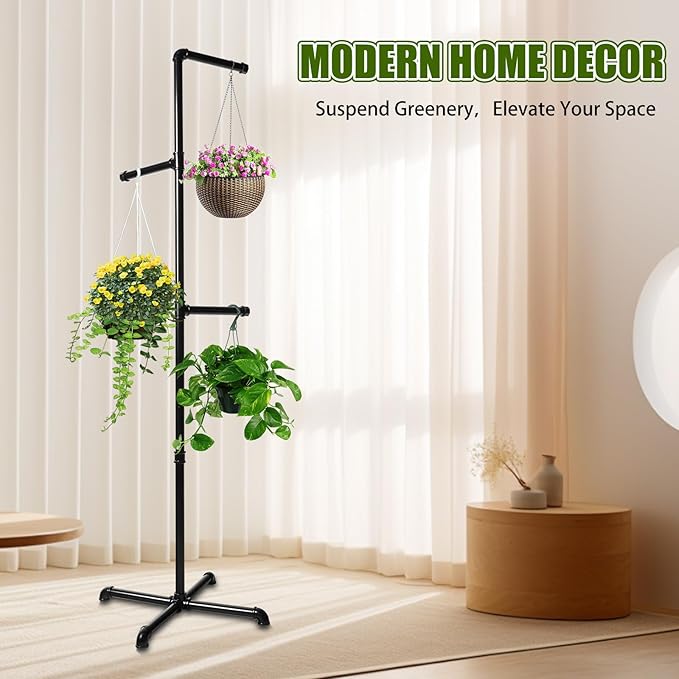 Hanging Plant Stand, Plant Hanger Indoor, Corner Hanging Plant Stand, Living - Image 5