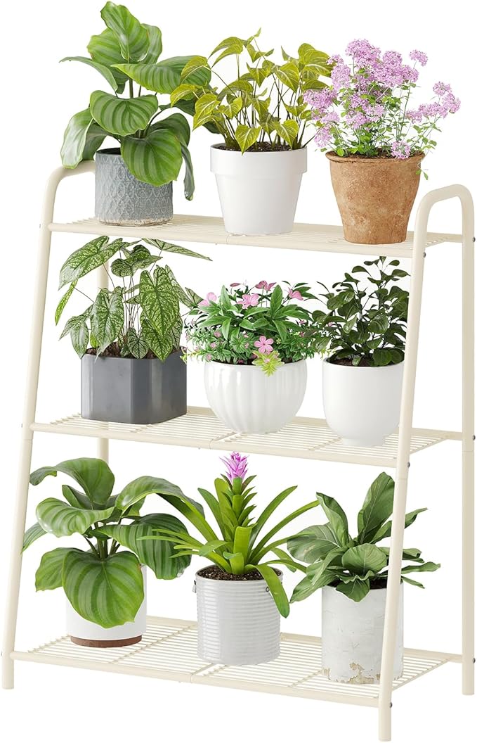 3-Tier Corner Plant Stand, Metal Black Flower Pot Rack, Indoor Outdoor Heavy by Unknown
