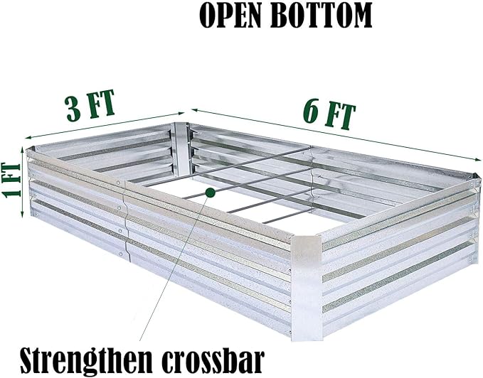 Galvanized Raised Garden Beds for Vegetables Large Metal Planter Box Steel Kit - Image 2