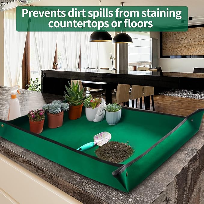 Extra Large Repotting Mat for House Plants Transplanting and Dirt Control - Image 3