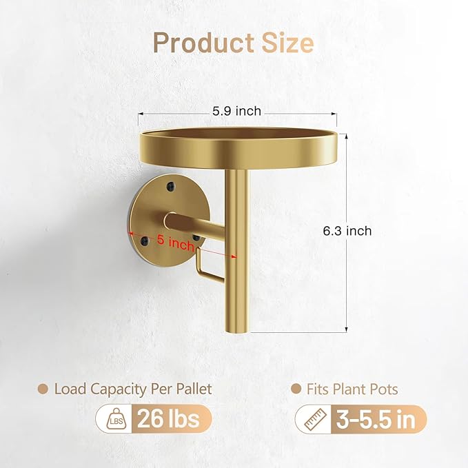 YUOROS 3 Pack Wall Plant Holder Stand Wall Planters - Image 5