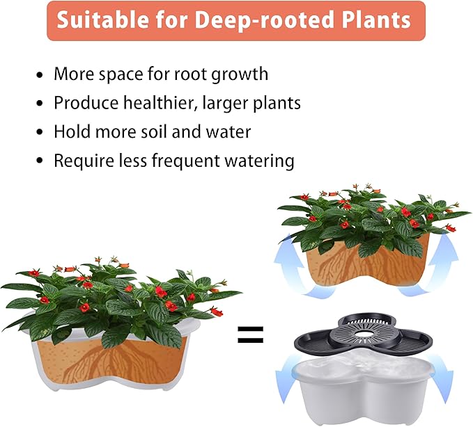VECELO 5 Tier Vertical Garden Planter, Self Watering Stackable Planters - Image 6