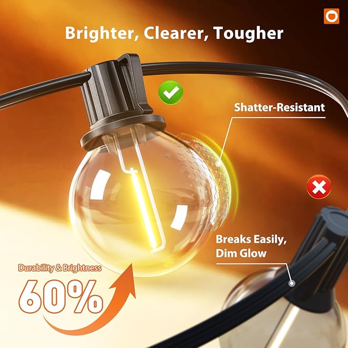 addlon Outdoor String Lights 50FT G40 - Image 4