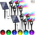 Solar Spotlights Outdoor Waterproof, RGB Landscape Spotlights, Christmas by LINQELLY