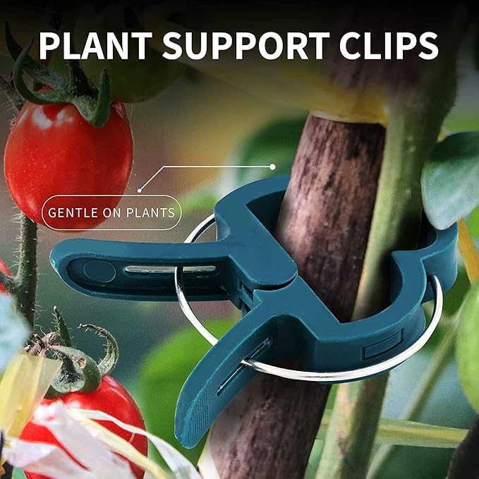 Plant Clips 80 Piece Green Gentle Gardening Plant & Flower Lever Loop Gripper - Image 5