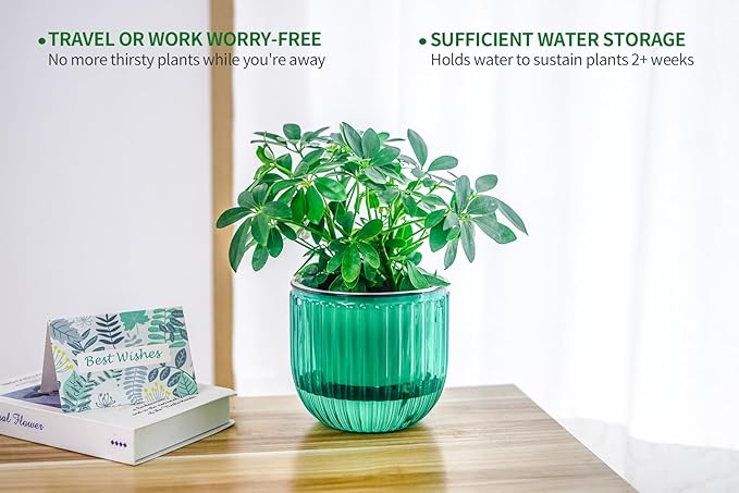 Melphoe 2 Pack Self Watering Hanging Planters Indoor Flower Pots, 6.5 Inch - Image 5