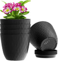 6 inch Plant Pots, 5 Pack Flower Pots by WSMKSZ
