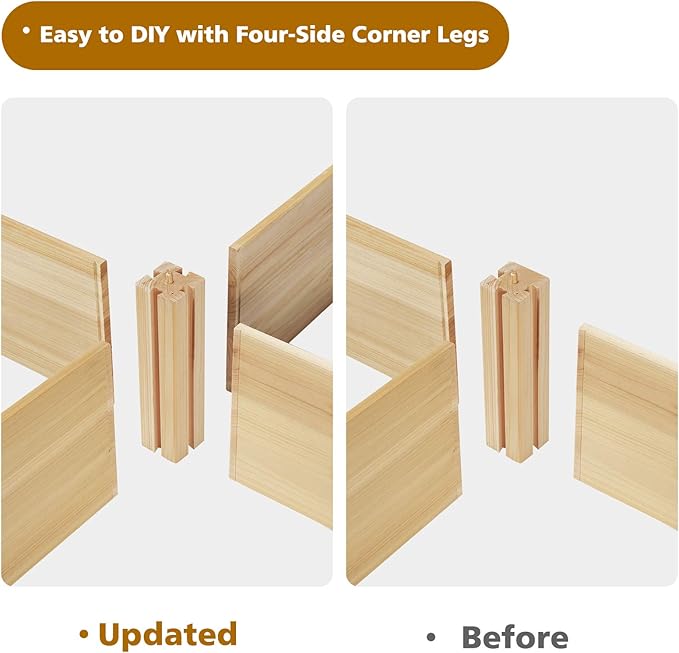 Giantex U-Shaped Raised Garden Bed, Wood Raised Garden Planter Box - Image 4