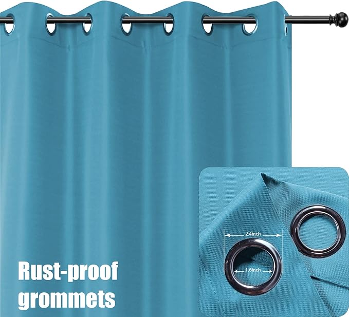 BONZER Outdoor Curtains for Patio Water Resistant Heavy Privacy Light Filtering - Image 2