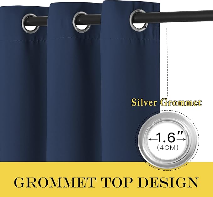 NICETOWN Navy Blue Blackout Curtain - Image 2