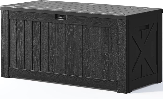 Patiowell 120 Gallon Large Deck Box, Outdoor Lockable Storage Box - Image 9