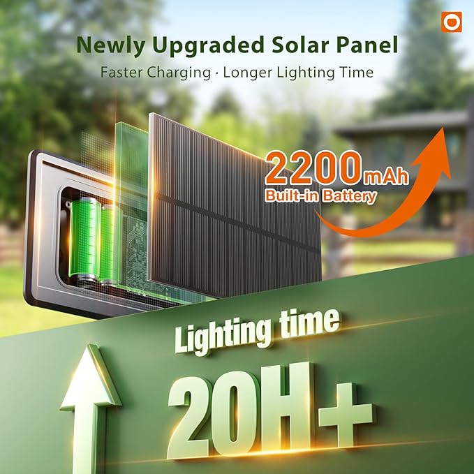 addlon 25FT Solar Powered Outdoor String Lights Waterproof - Image 2