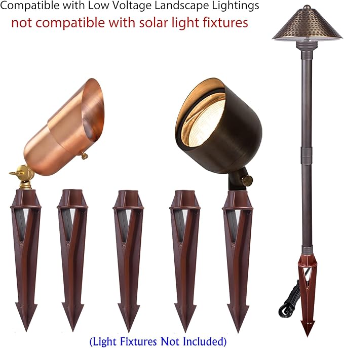 Ground Spike Stake Replacement for Low Voltage Landscape Lighting Spot Path - Image 5
