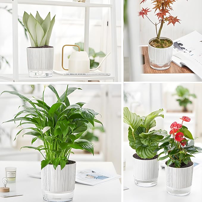 5 Pack Self Watering Pots for Indoor Plants, Easy-Care Pots for African Violet - Image 5