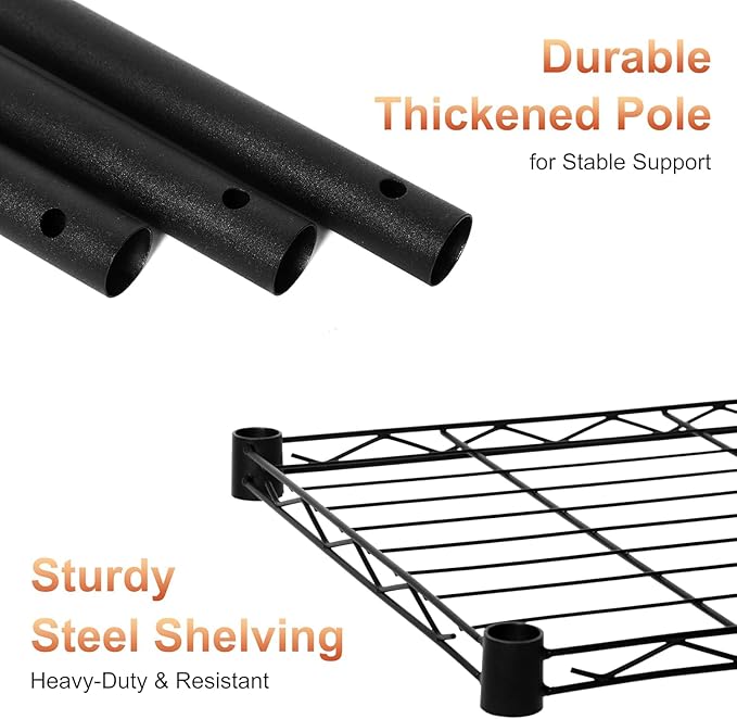 Xcity Storage Shelves, 5 Tier Heavy Duty Metal Shelving Unit, 2000 LBS Capacity - Image 4
