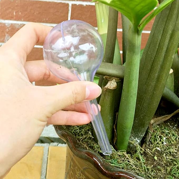 8 Pcs Clear Plant Watering Globes, Plastic Self Watering Bulbs Ball, Garden - Image 6