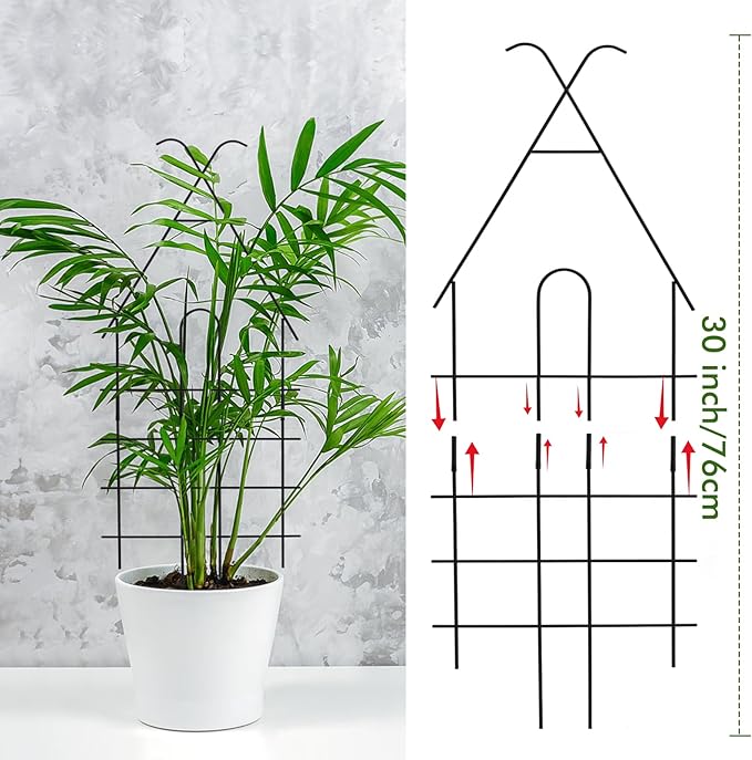 ZOUTOG Trellis for Climbing Plants Indoor 4 Pack 30 Inch, Rustproof Metal - Image 8