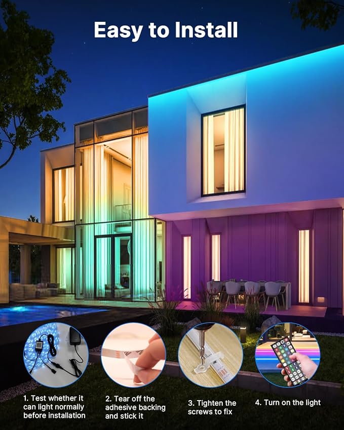 100FT Outdoor LED Strip Lights Waterproof IP65 Led Strip Lights - Image 6