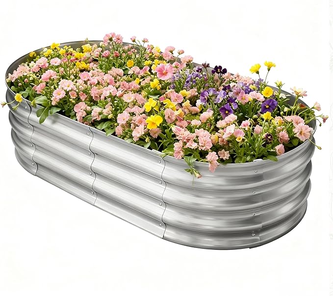 TATAANTY Galvanized Raised Garden Bed by TATAANTY