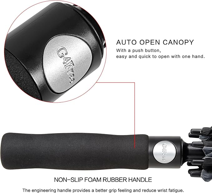 G4Free 47/54/62/68/72 Inch Automatic Open Golf Umbrella Oversize Extra Large - Image 3